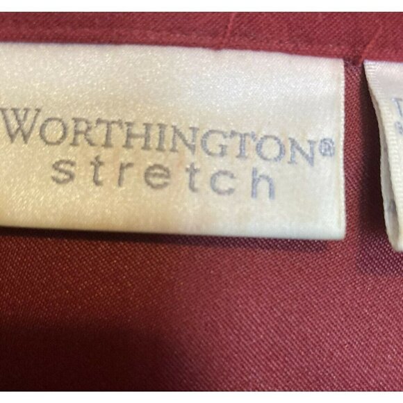 Worthington Womens Tall Stretch Faux Suede Deep Red Shirt Jacket Shacket-18T - Picture 6 of 11